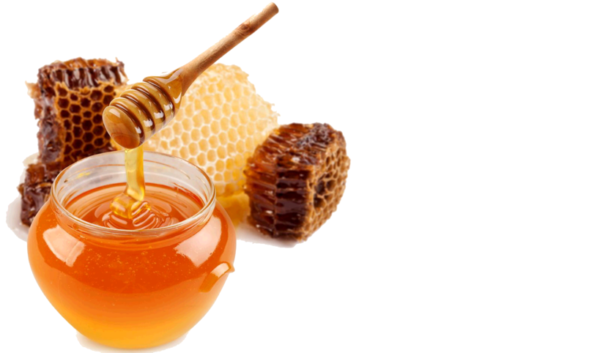 A jar of pure natural honey from Sovin Natural, perfect for health and wellness.